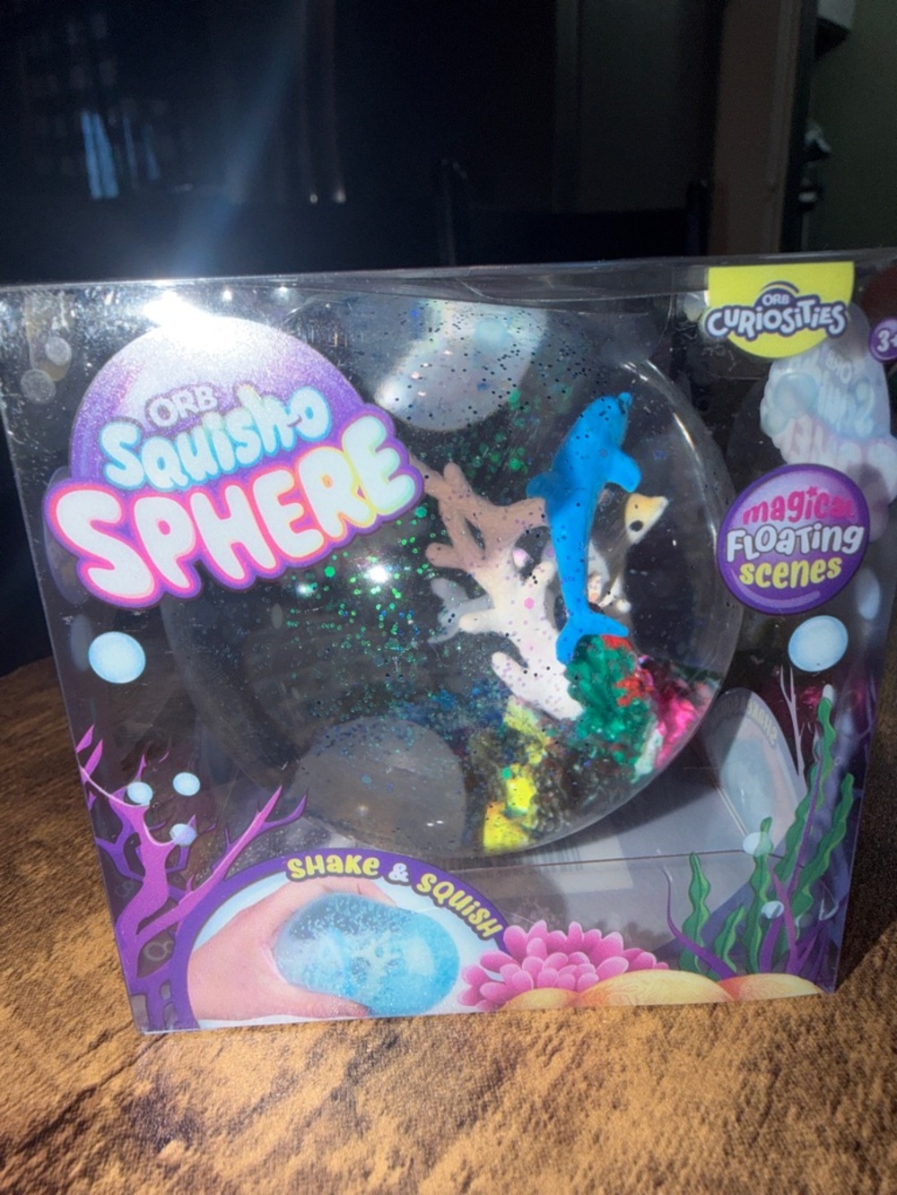 ORB Squisho Sphere Sea Creature Squishy - Blue/Multicolor